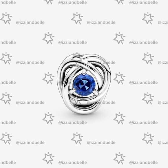 Pandora September Blue Eternity Circle Charm - Picture 2 of 5